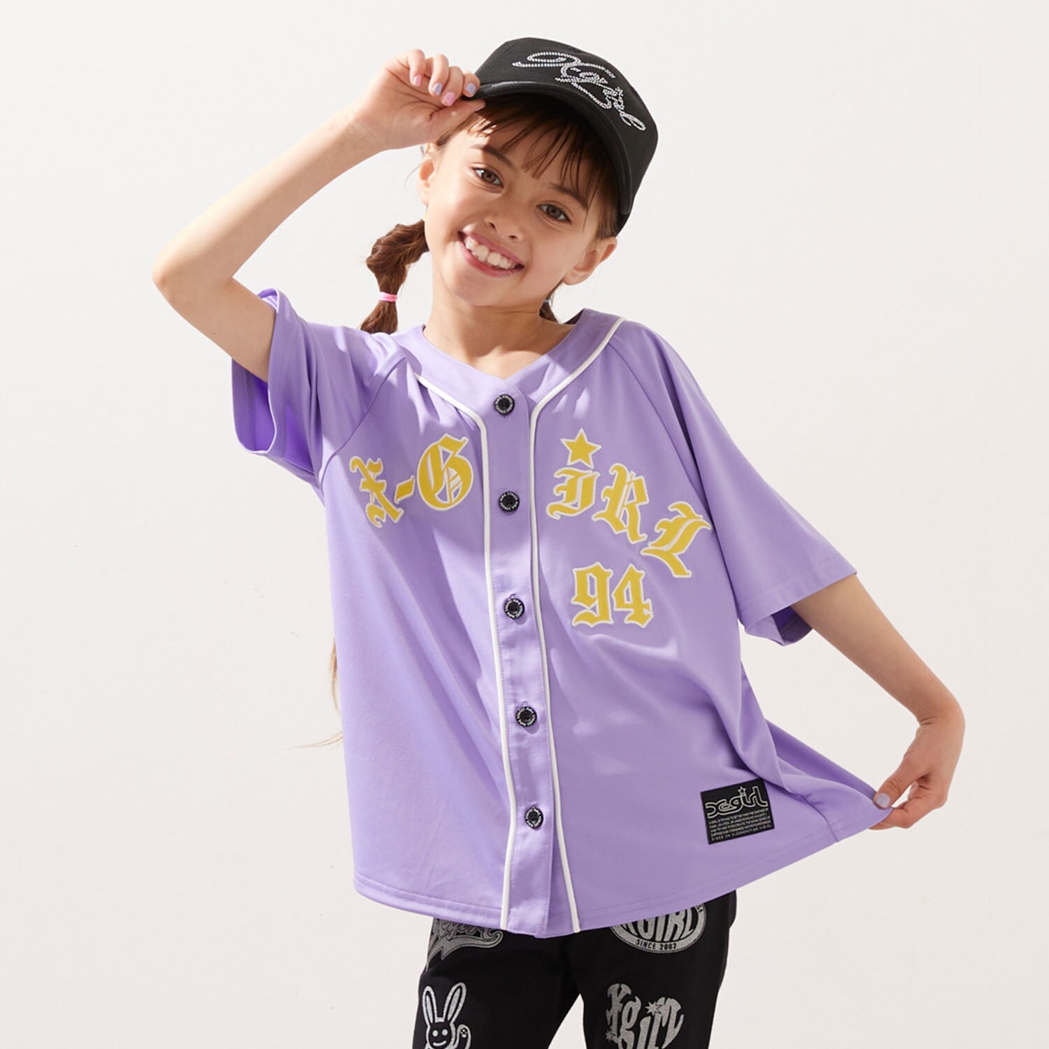 パッチロゴ刺しゅう ベースボール半袖シャツ