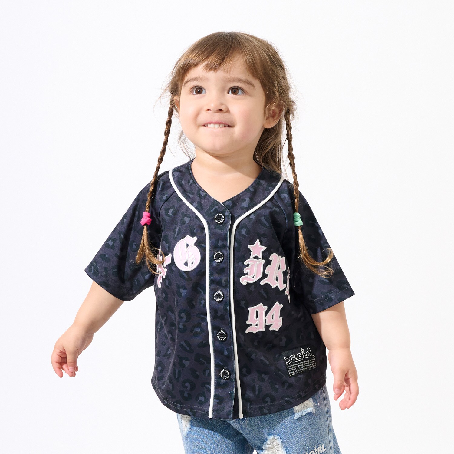 パッチロゴ刺しゅう ベースボール半袖シャツ