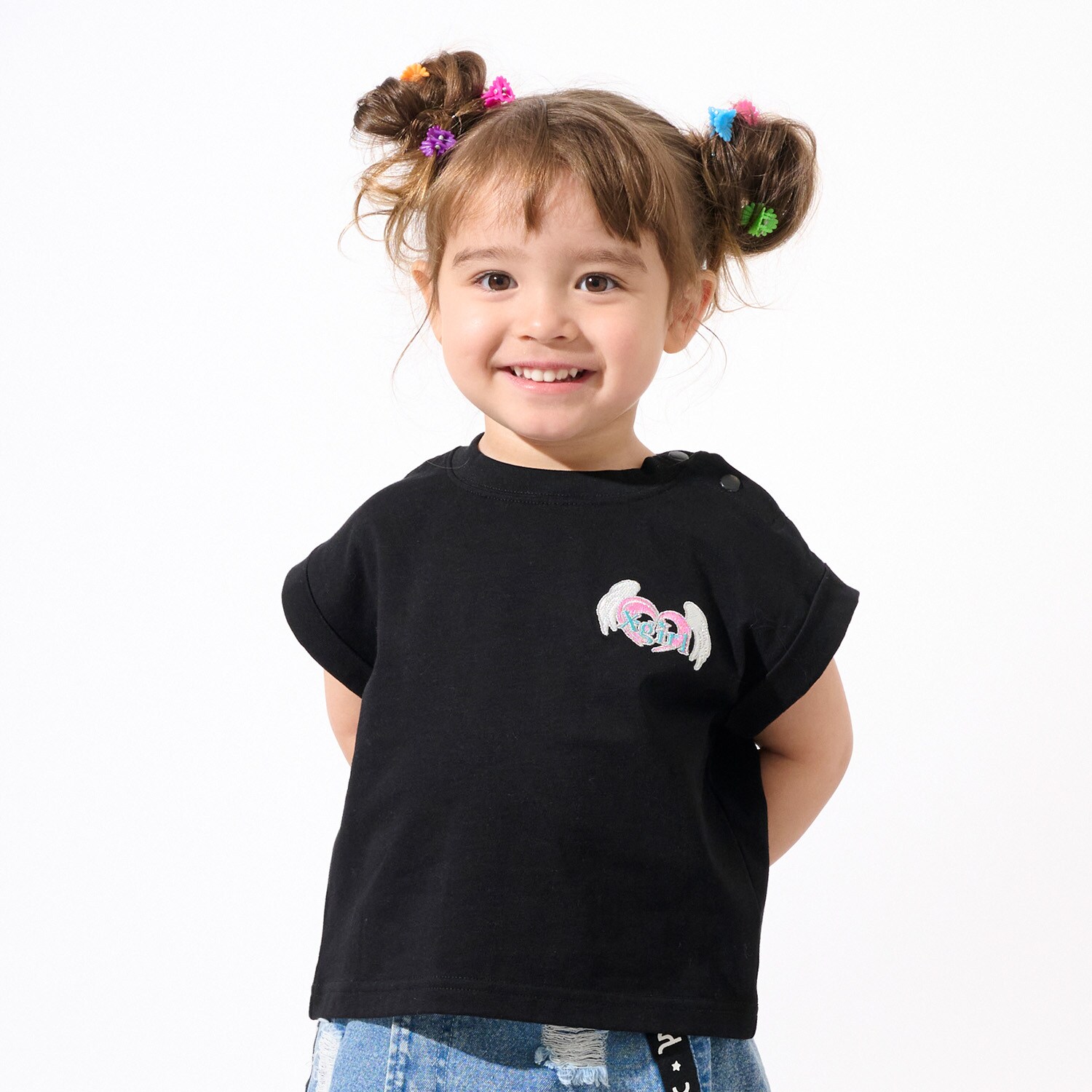 ハートロゴ刺しゅう ノースリトップス