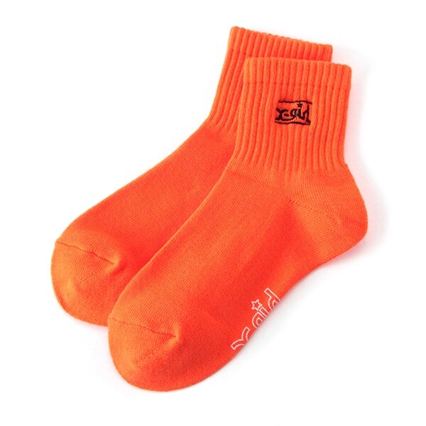 ミルズロゴ ショートクルーソックス