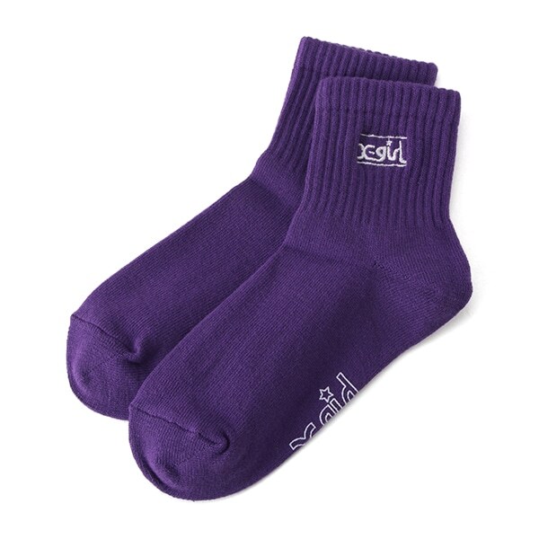 ミルズロゴ ショートクルーソックス