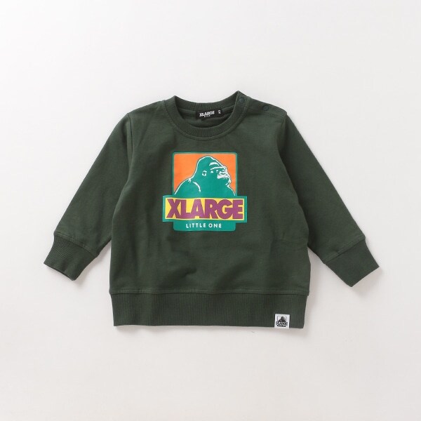 ミニ裏毛 配色OGゴリラプリントトレーナー