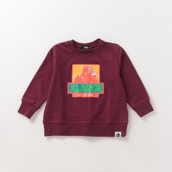 ミニ裏毛 配色OGゴリラプリントトレーナー