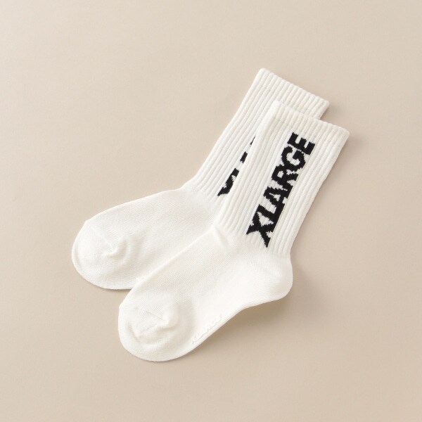 縦ロゴクルーソックス