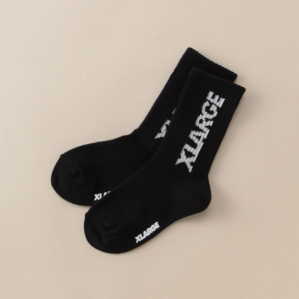 縦ロゴクルーソックス