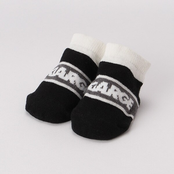 配色ラインロゴクルーソックス