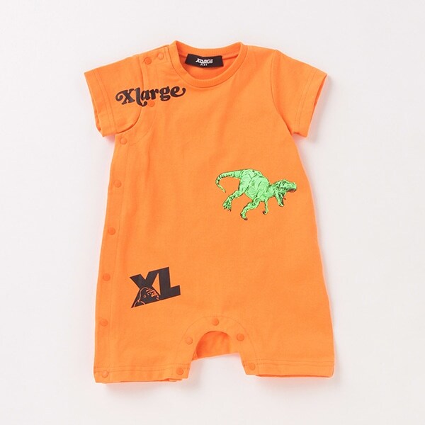 ダイナソー半袖ロンパース