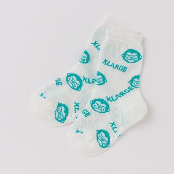 総柄ファニーゴリラクルーソックス【日本製】