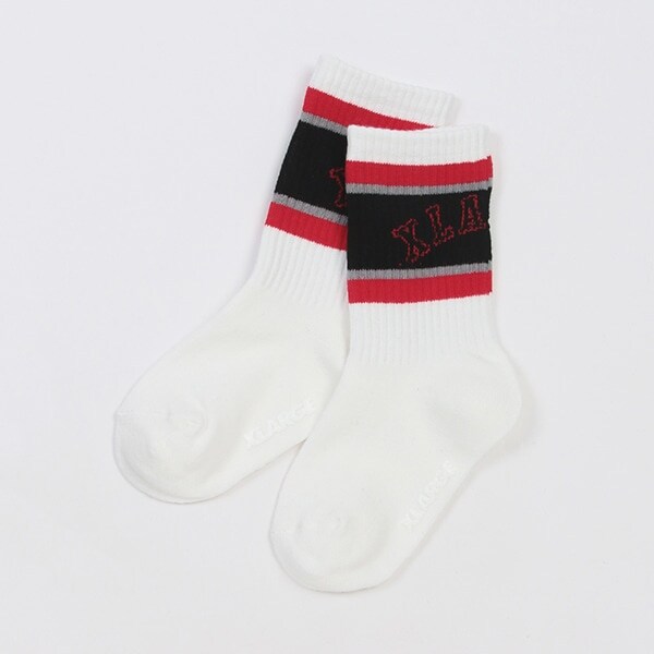カレッジロゴラインクルーソックス