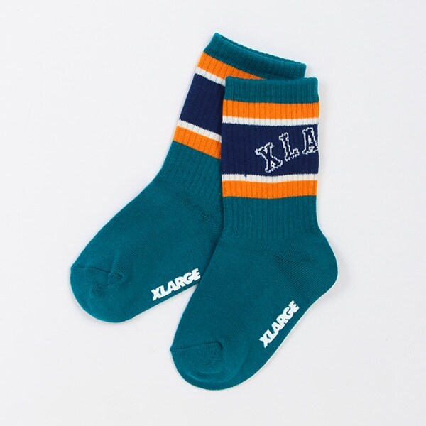 カレッジロゴラインクルーソックス