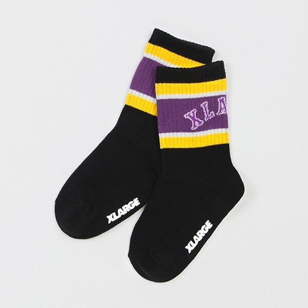 カレッジロゴラインクルーソックス