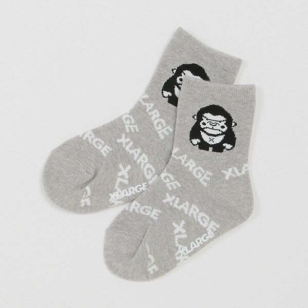 ファニーゴリラモチーフクルーソックス