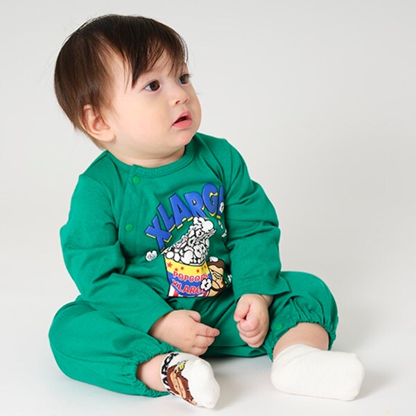 ポップコーン長袖カバーオール