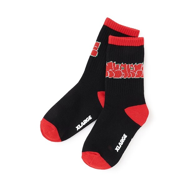 グラフィティロゴクルーソックス