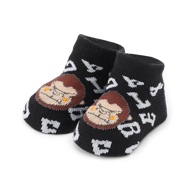 総柄ロゴ&ファニーゴリラベビーソックス