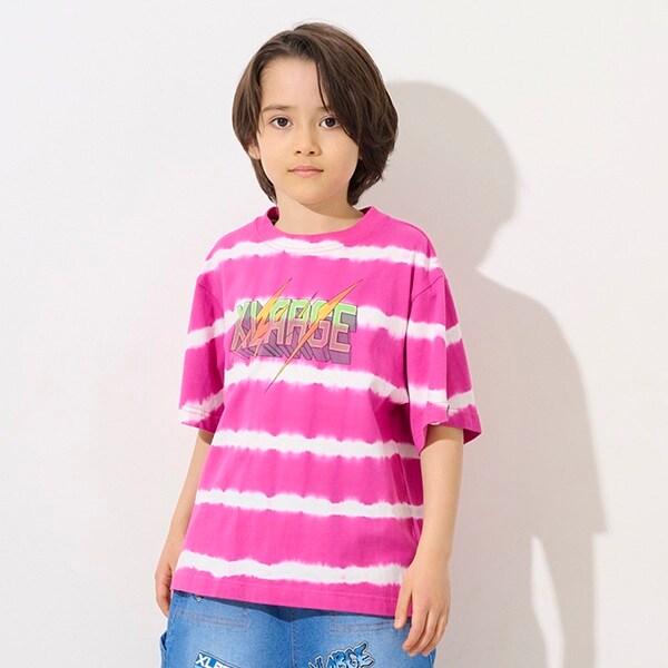 ボーダータイダイ半袖Tシャツ