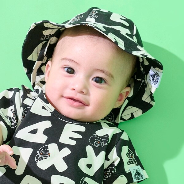 総柄ファニーゴリラベビーハット