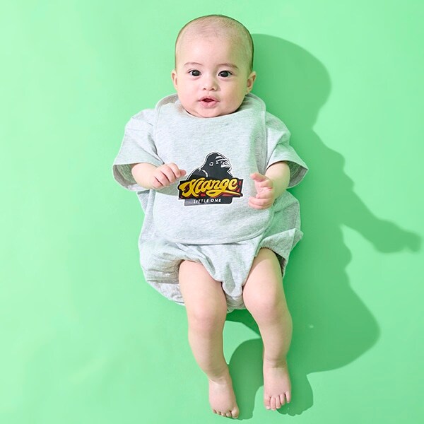 OGゴリラ&ロゴ半袖ロンパース