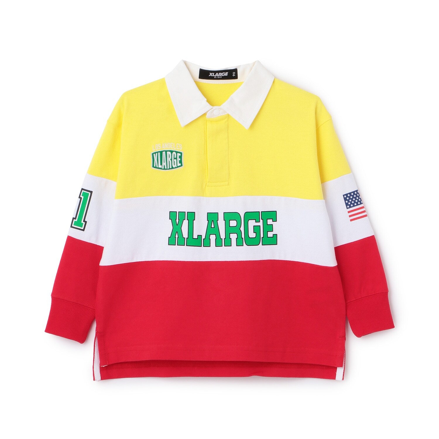 カラーブロックラガーシャツ