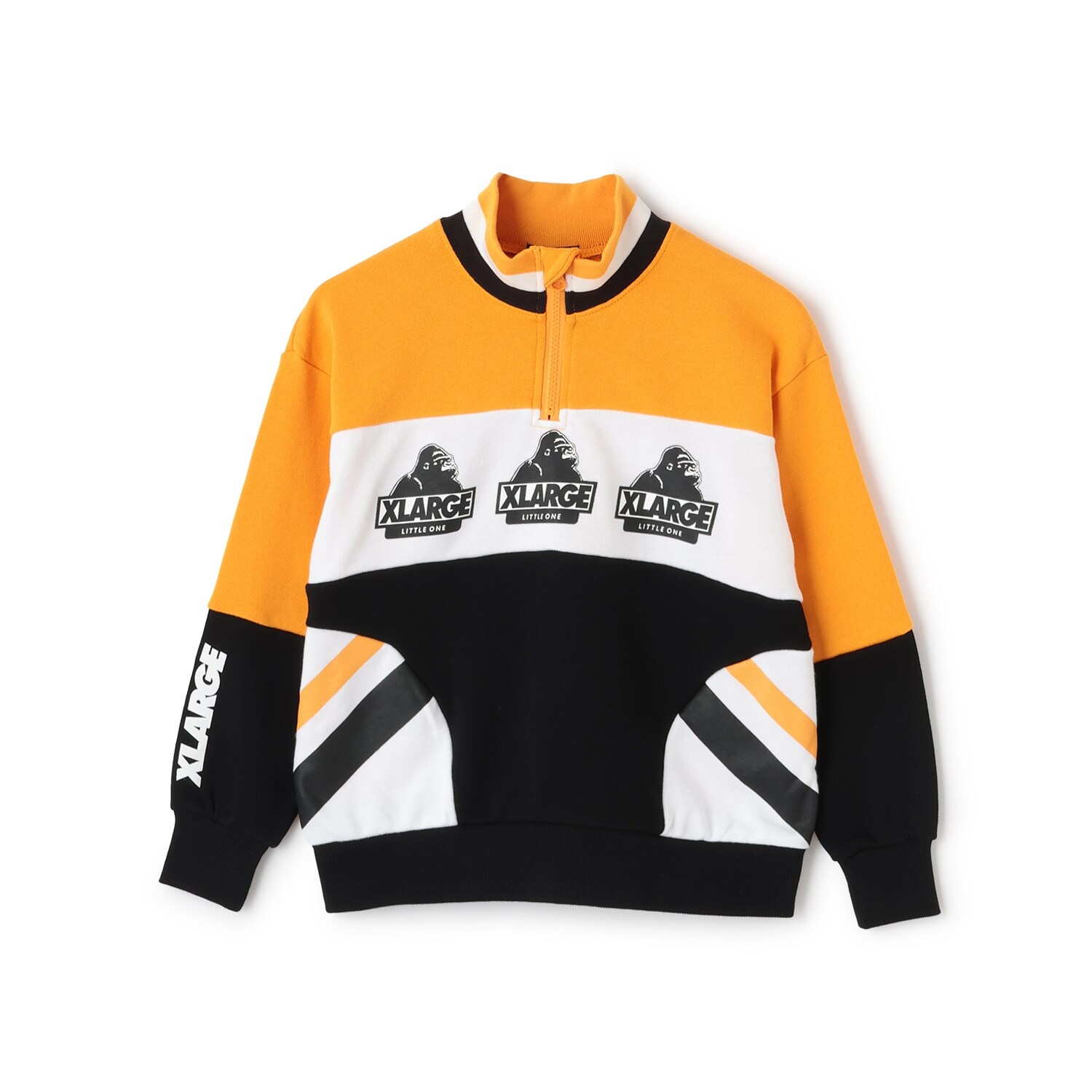 カラーブロックハーフジップトレーナー