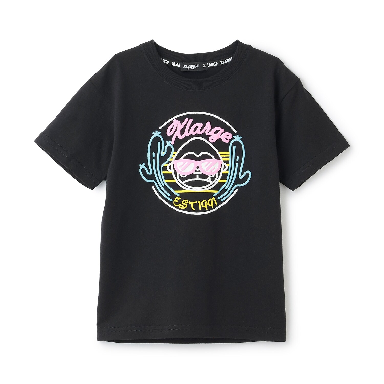 ネオンポップファニーゴリラ 半袖Tシャツ