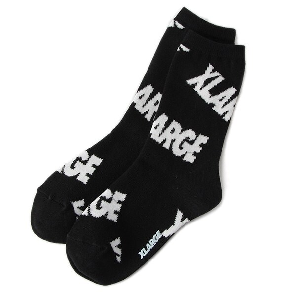 ロゴ総柄クルーソックス