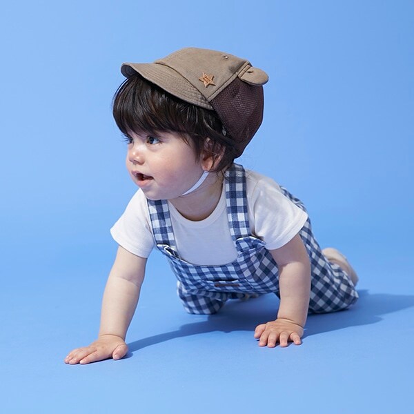 冷感 BABY日よけ布つきアソートキャップ