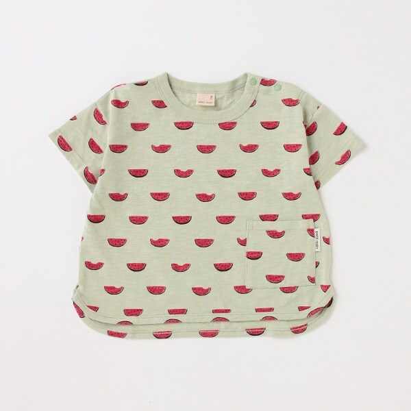 【接触冷感】フルーツ総柄Ｔシャツ