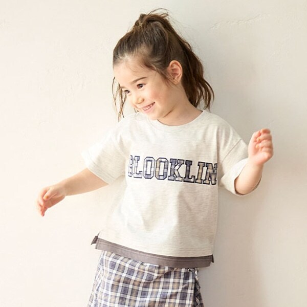 【リンク】チェックロゴアップリケT(キッズサイズ)
