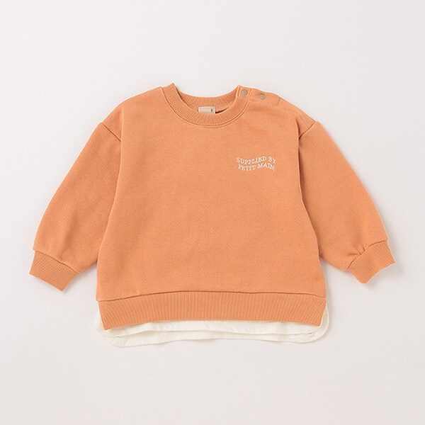 裾レイヤードトレーナー