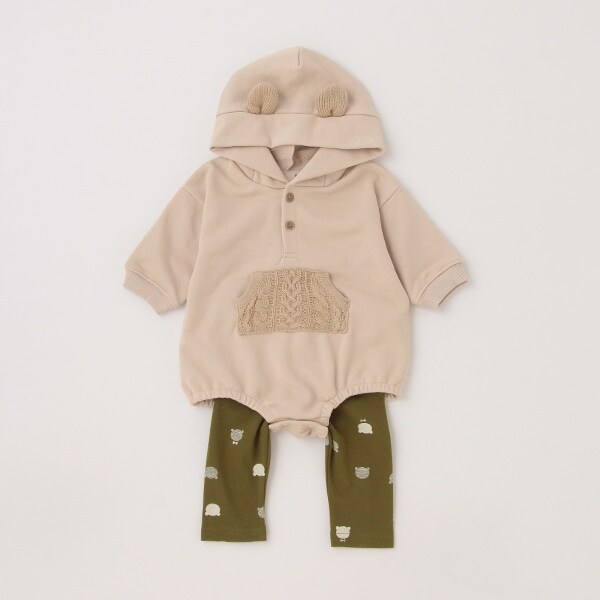 【リンク】ニットポケットロンパースセット(ベビーサイズ)