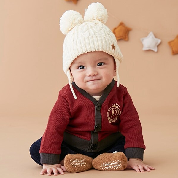 カーディガン風カバーオール