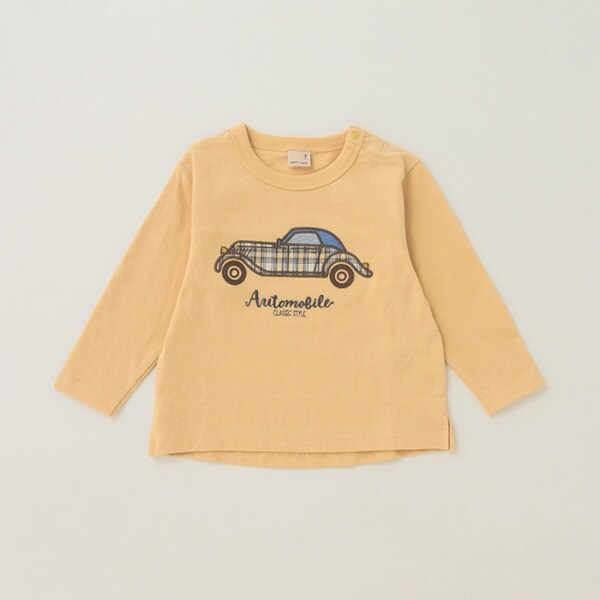 車アップリケ長袖T