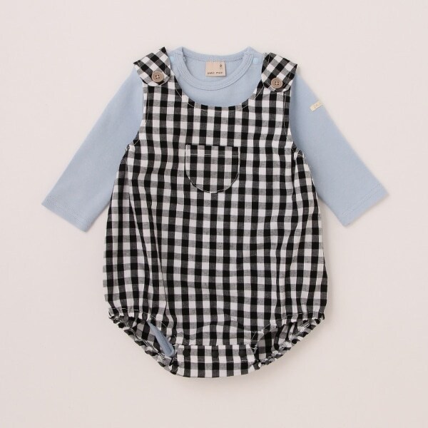 チェックサロペット