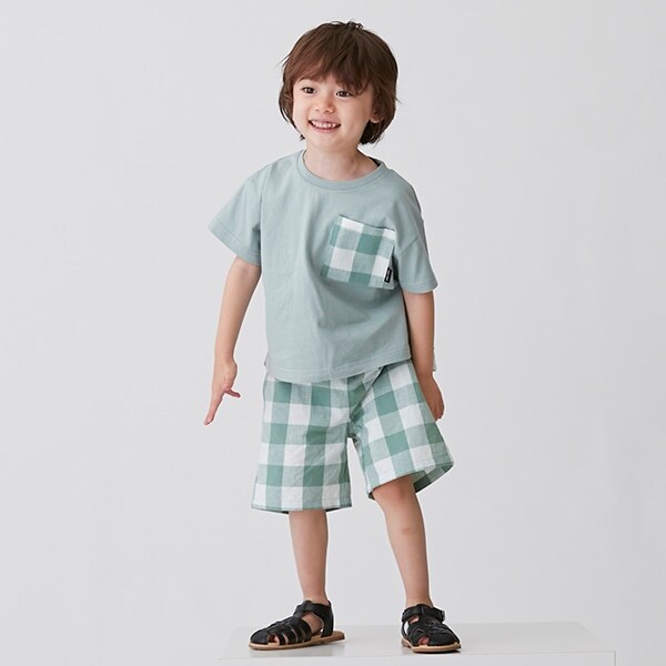 【リンク】ギンガムハーフパンツ(キッズサイズ)