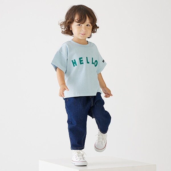 【プティプラ】テーパードデニムパンツ