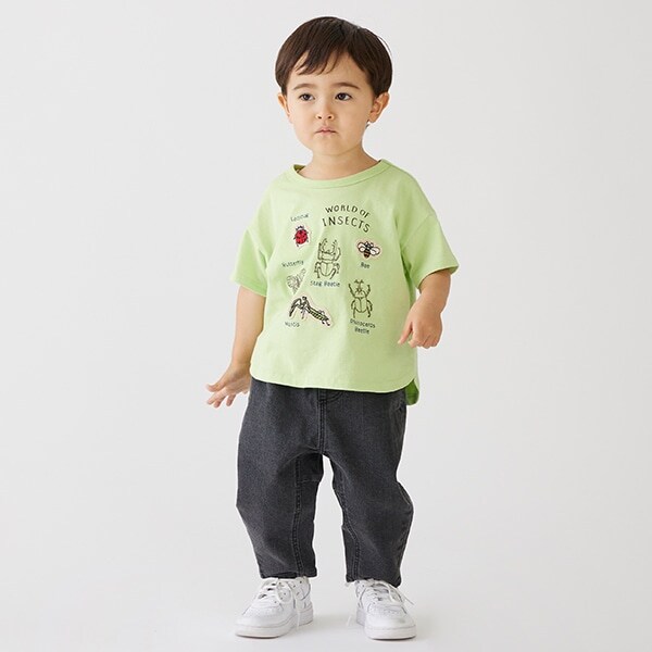 【プティプラ】テーパードデニムパンツ