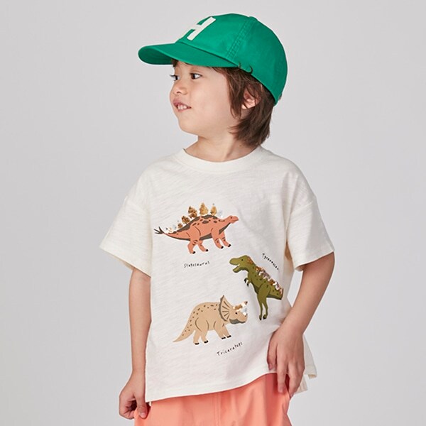 恐竜スパンコール半袖Tシャツ