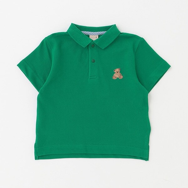 【リンク】クマ刺しゅう半袖ポロシャツ(キッズサイズ)