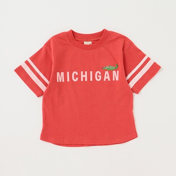 【接触冷感】ロゴ動物刺しゅうTシャツ