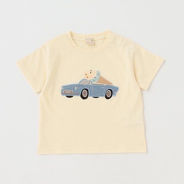 【接触冷感】車アイスアップリケTシャツ