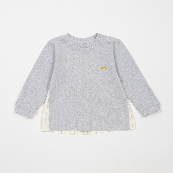 車刺しゅう後ろシャツ長袖T