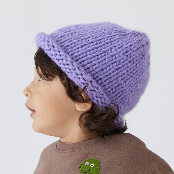 ローゲージロールニット帽