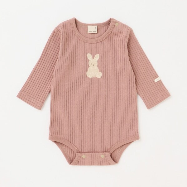 【弱酸性】アニマル刺しゅうロンパース