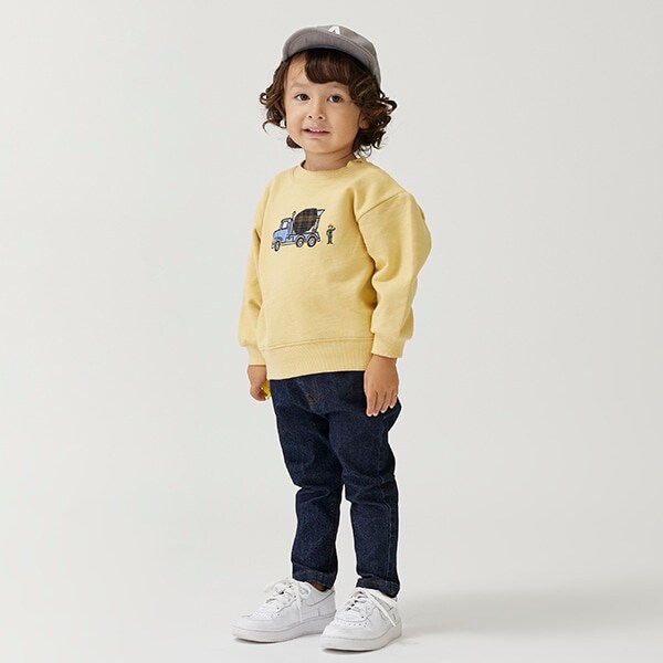 裏シャギーデニムストレートパンツ