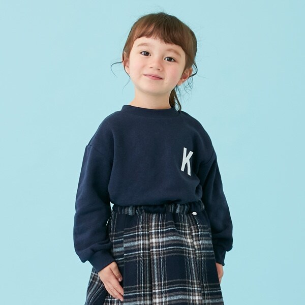 【& Re】ワンポイント裏起毛トレーナー