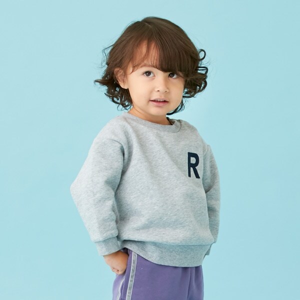 【& Re】ワンポイント裏起毛トレーナー