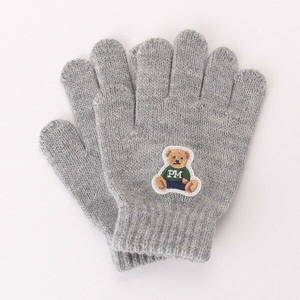 くま刺しゅう手袋