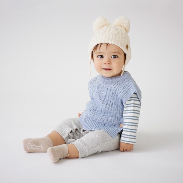 ニットベストつきカバーオール