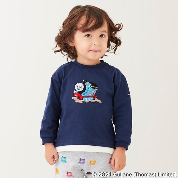 【きかんしゃトーマス】サガラアップリケ長袖Tシャツ